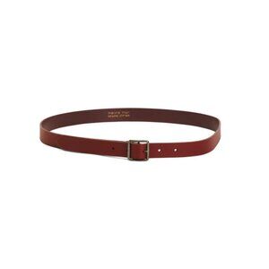 MARTINA MORI Burgandy Made In Italy Smooth Leather Belt